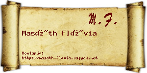 Masáth Flávia névjegykártya